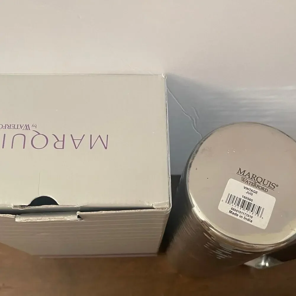 Waterford Marquis Vintage stainless steel pitcher New in Box cocktail server